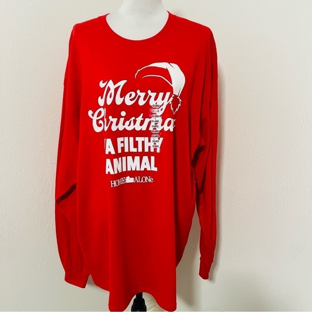 Home Alone 20th Century Studio Men’s XXL “YA FILTY ANIMAL” Long Sleeve Shirt NWT